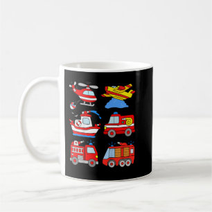 Taza De Café Niño Camión de Bomberos Primer cumpleaños niño bom