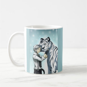Taza De Café Niño con tigre blanco