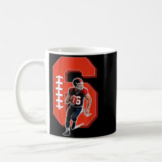 Taza De Café Niño de 6 años jugador de fútbol 6to fútbol deport