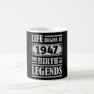 Taza De Café Niño De 78 Años De 1947 Nacimiento De Leyenda Cump