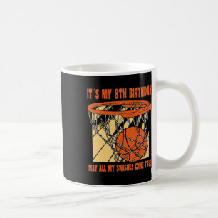 Taza De Café Niño de 8 años feliz octavo cumpleaños Bysketbyll