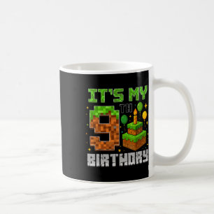 Taza De Café Niño de cumpleaños es mi niño de 9 años