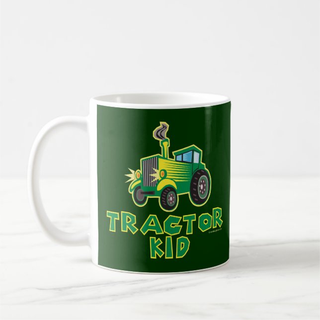 Taza De Café Niño del Tractor Verde (Izquierda)