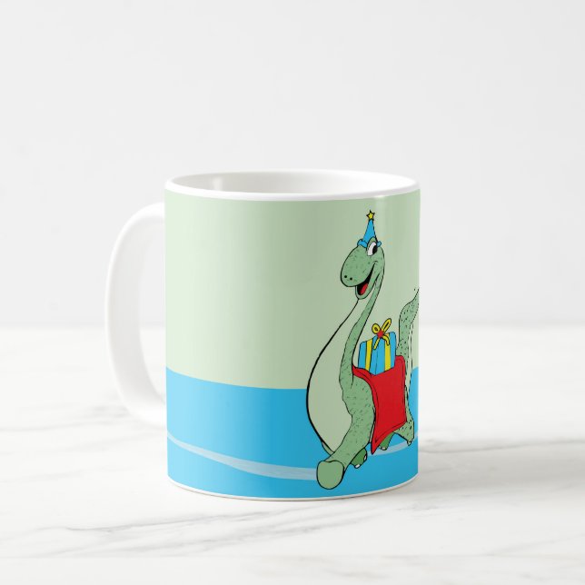 Taza De Café Niño, dinosaurio de cumpleaños (Anverso izquierdo)