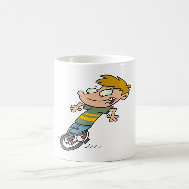 Taza De Café Niño Divertido Montando Un Ciclo (Subido por el creador)