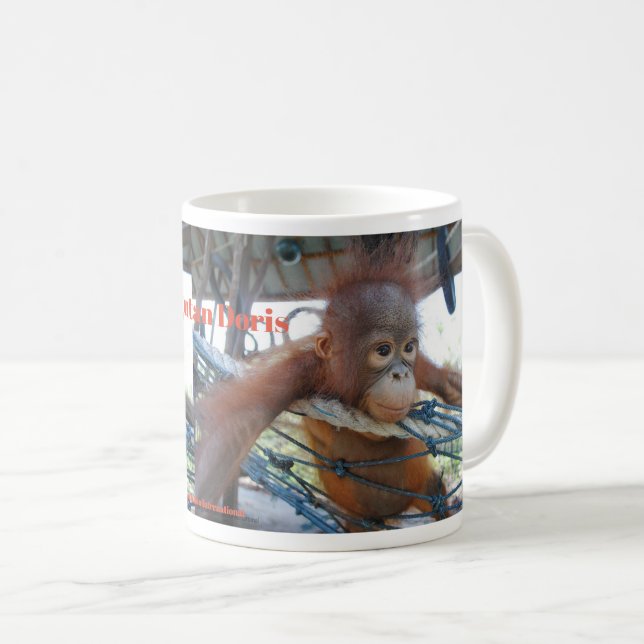 Taza De Café Niño Doris del orangután (Anverso derecho)