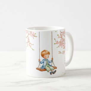 Taza De Café Niño en flor de cerezo