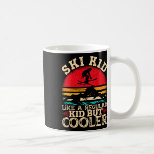Taza De Café Niño Esquiando Como Un Niño Normal Pero Más Guay D