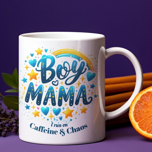 Taza De Café Niño Mamá Gracioso Regalo Azul Moderno Para Mamá D (Subido por el creador)