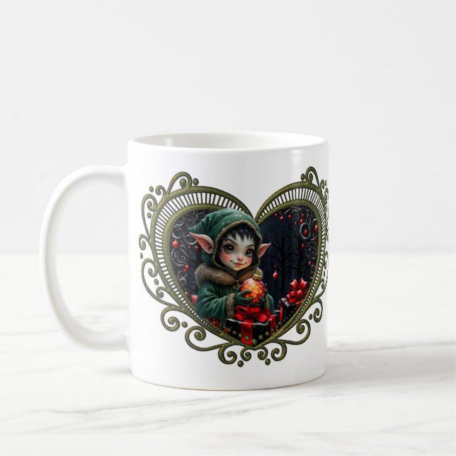 Taza De Café Niño mayor de edad con abrigo verde (Izquierda)