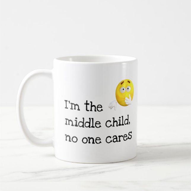 Taza De Café Niño Medio gracioso, a nadie le importa (Izquierda)