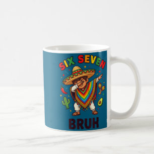 Taza De Café Niño mexicano haciendo dab con poncho cinco de may