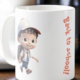 Taza De Café Niño pequeño de vuelta a la escuela