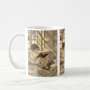 Taza De Café Niño ventilado leyendo un libro, Jessie Willcox Sm