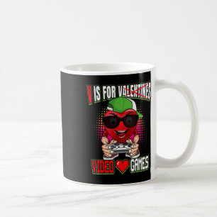 Taza De Café Niños Adolescentes Día de San Valentín V Es Para V