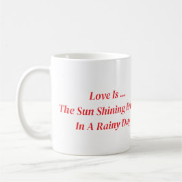 Taza De Café Niños Adorables Compartiendo una Sombrilla