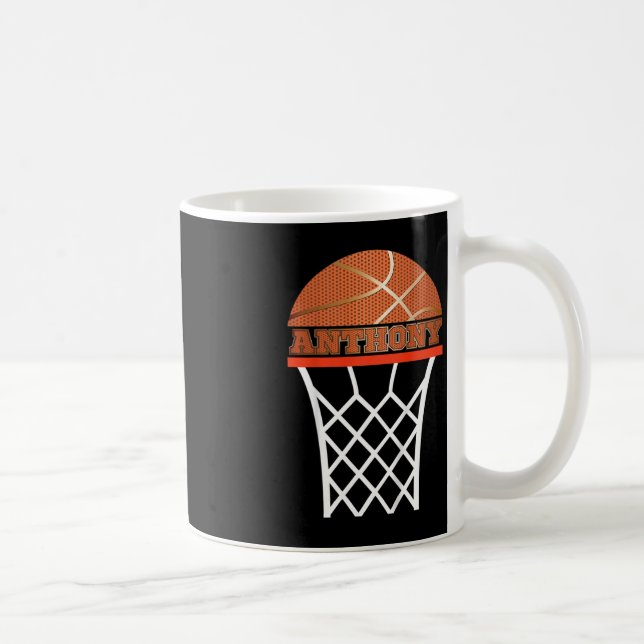 Taza De Café Niños Basketball Anthony Nombre Personalizado Rega (Derecha)