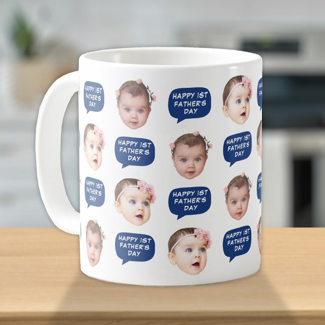 Taza De Café Niños Bebés Cute Se Enfrentan A Dos Fotos Para Pap (Subido por el creador)