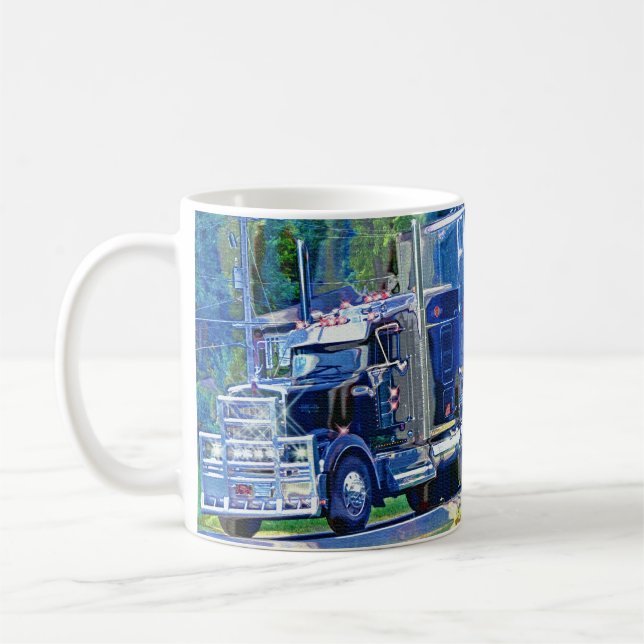 Taza De Café Niños Big Rig Cargo Camión Beber Mug (Izquierda)