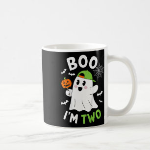 Taza De Café Niños Boo Soy la segunda halloween juvenil de dos