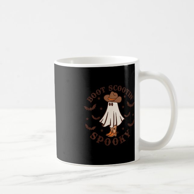 Taza De Café Niños Boot Scootin Spooky Western Halloween Retro  (Derecha)