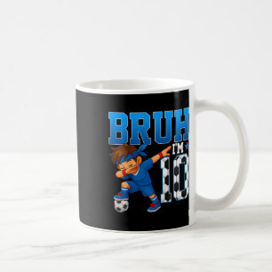 Taza De Café Niños Bruh Tengo 10 Fútbol Cumpleaños 10 Años Fies