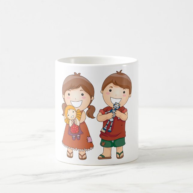 Taza De Café Niños Con Juguetes (Subido por el creador)