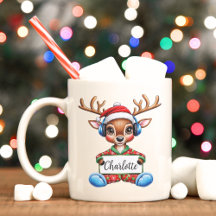 Niños cortos Navidades de renos mug