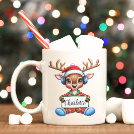 Taza De Café Niños cortos Navidades de renos mug