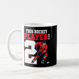 Taza De Café Niños Cumpleaños Hockey sobre Hielo 2do Cumpleaños