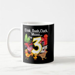 Taza De Café Niños De 3 Años De Edad Granja De Cumpleaños De An