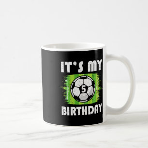 Taza De Café Niños de 5 años jugador de fútbol cumpleaños 5º B