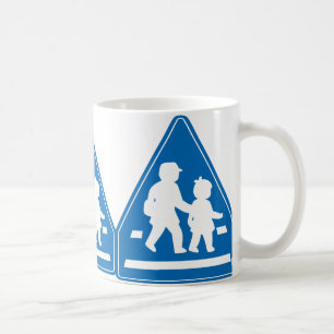 Taza De Café Niños de escuela cruzando >> Rótulo de tráfico jap
