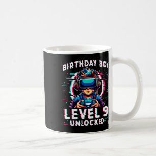 Taza De Café Niños de nivel 9 desbloqueados Jugador de Cumpleañ