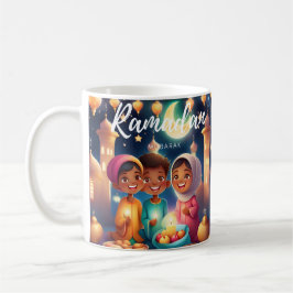 Taza De Café Niños de Ramadan Mubarak riendo Mug