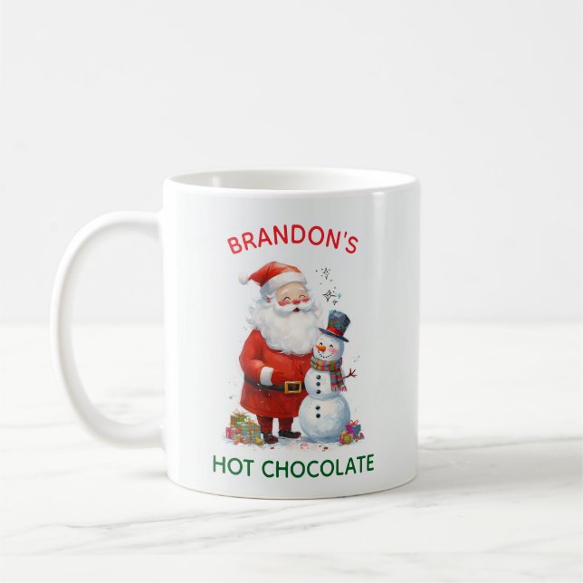 Taza De Café Niños de Santa Kids Navidades festivos acribillan  (Izquierda)