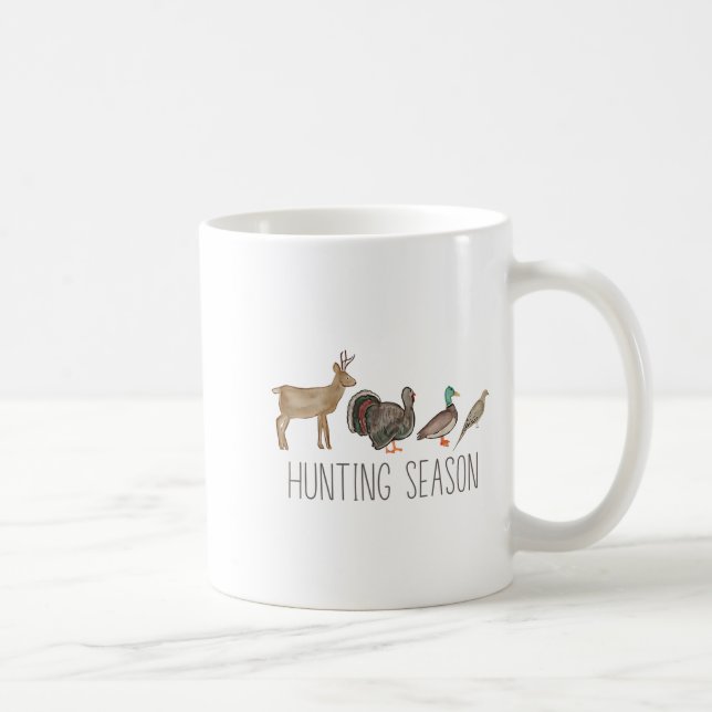 Taza De Café Niños de temporada de caza Deer Turquía Duck Dove  (Derecha)