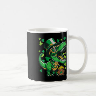 Taza De Café Niños Día de San Patricio Dinosaurio Saint Pattys 