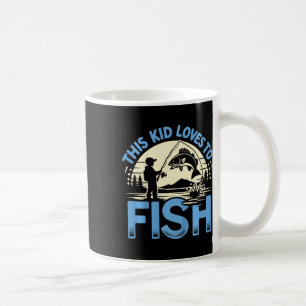 Taza De Café Niños Divertidos Este Niño Ama La Pesca De Peces