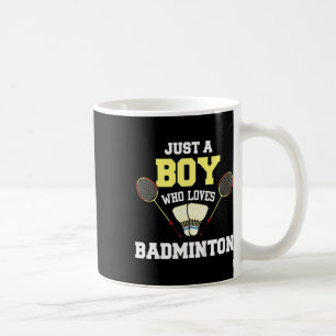 Taza De Café Niños Dminton Shirt Boy Dminton Lover Dminton Play