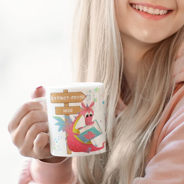 Taza De Café Niños Dragón rosa Mug cerámica a prueba de extinci (Subido por el creador)