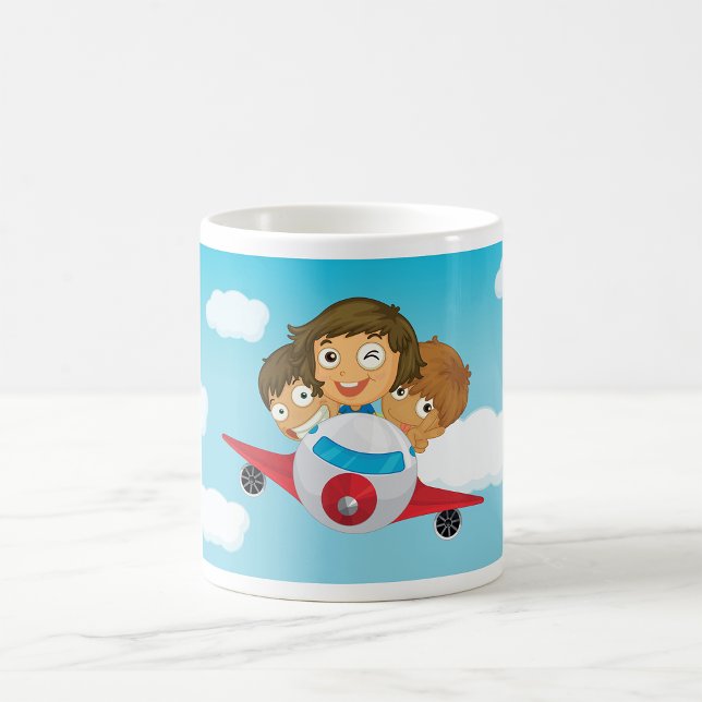 Taza De Café Niños En Un Avión (Subido por el creador)