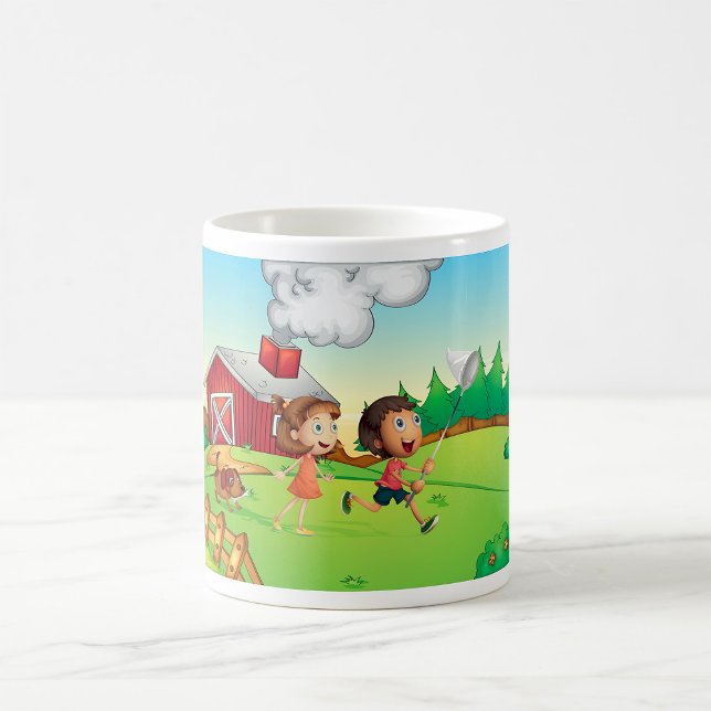 Taza De Café Niños En Una Granja (Subido por el creador)