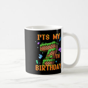 Taza De Café Niños Es Mi Cumpleaños Número 7 Fiesta de Gamer Pi