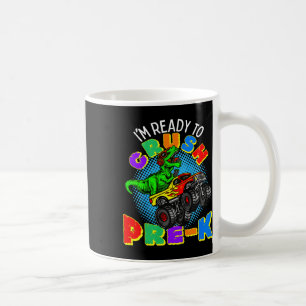 Taza De Café Niños Estoy Listo Para Aplastar Pre K Dinosaurio M