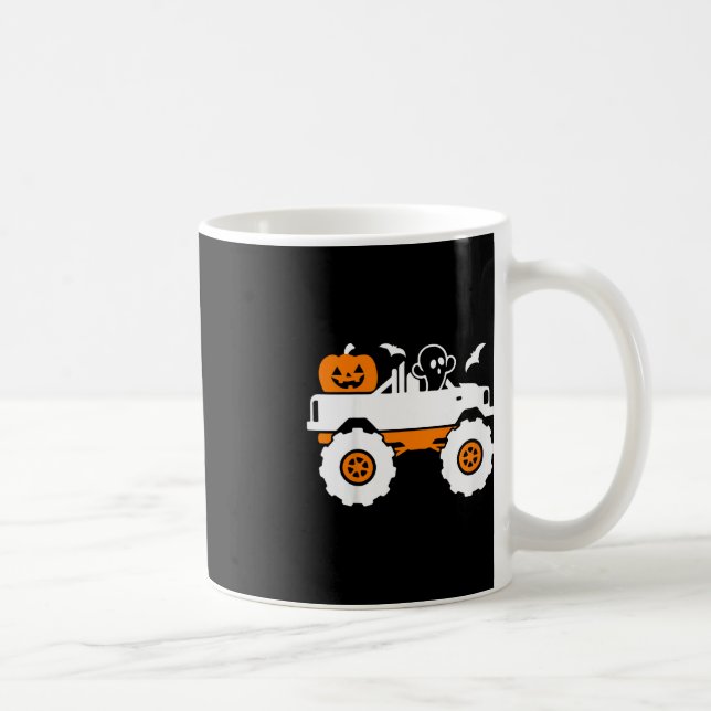 Taza De Café Niños Fantasma Calabaza Monstruo Camión Lazy Hallo (Derecha)