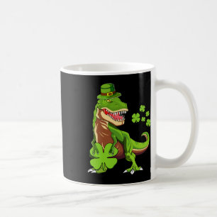Taza De Café Niños Felices Día de San Pat Trex Dino Día de San