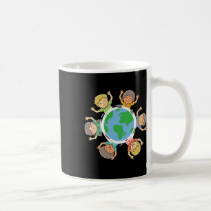 Taza De Café Niños Felices - Protección Ambiental Día de la Tie