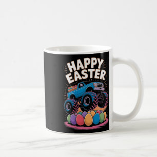 Taza De Café Niños Feliz Pascua Camión Monstruo Huevos de Pascu