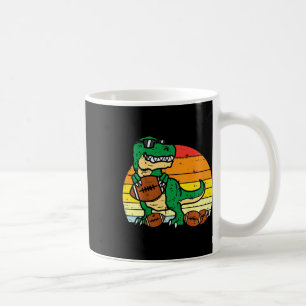 Taza De Café Niños Fútbol Americano Trex Retro Dinosaurio Niños